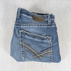 BKE Ryan Jeans Mens 34L Blue 34x28 Straight Jeans